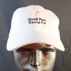 QUAIL RUN SANTA FE GOLF RESORT HAT - ADJUSTABLE STRAP - WHITE